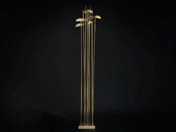 ANODINE - LED brass floor lamp by Paolo Castelli - view 3